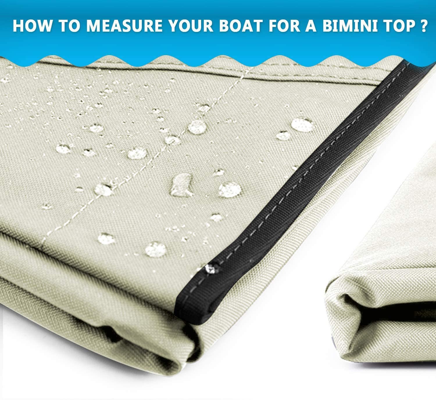 Waterproof Anti-UV Bimini Top Cover Kayak Boat Canopy Awning Sun Shade with Hinge Type Design - Image 6