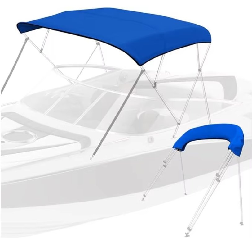Easily Installed Hinge Kayak Cover Universal Inflatable Bimini Boat Canopy Foldable Sun Shade for Boats - Image 6