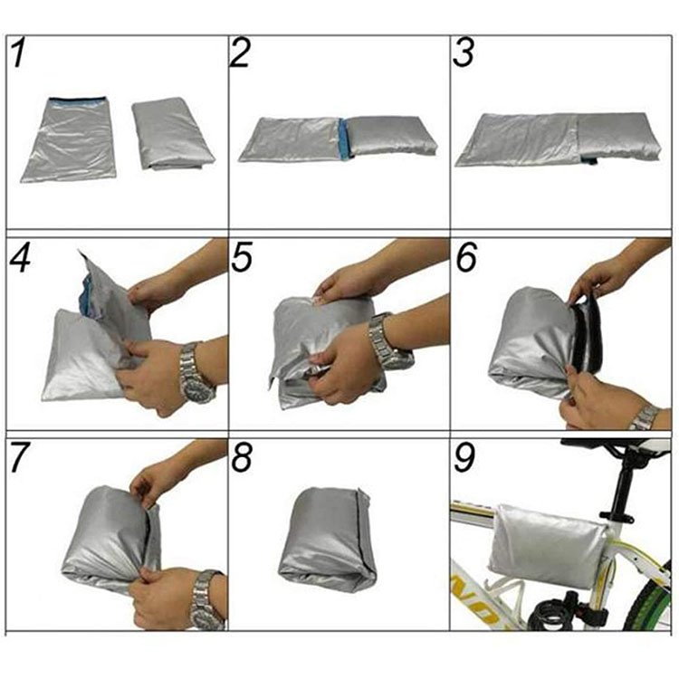 Double Stitching Heat Sealed Seams Waterproof Polyester Foldable Custom Size Bike Cover for Mountain Road Bikes-Outdoor Bicycle - Image 6