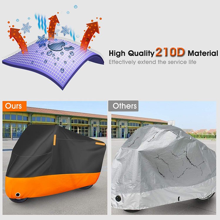 Cheap Waterproof PVC Motorcycle Cover with Stretch Fabric UV Durable Rain Cover for Outdoor Use - Image 6