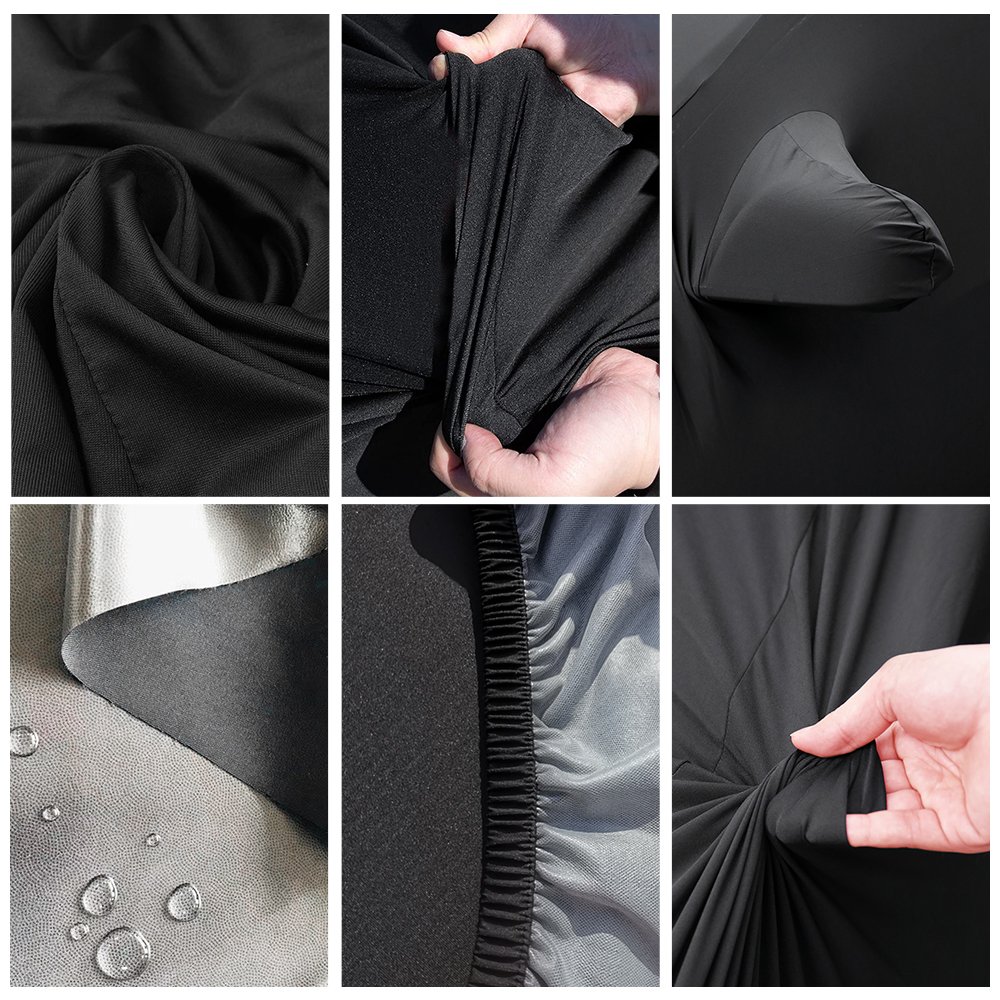 Car Dust and UV protection Indoor Spandex Elastic Cover 180G Black Custom logo - Image 6