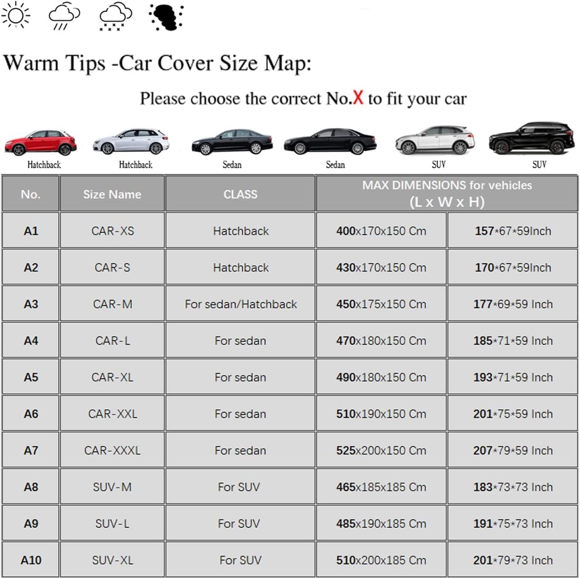 Sports-Style Heavy Duty Waterproof All-Water Car Cover Outdoor Sun Rain Snow Dust Protection for Automobiles - Image 6