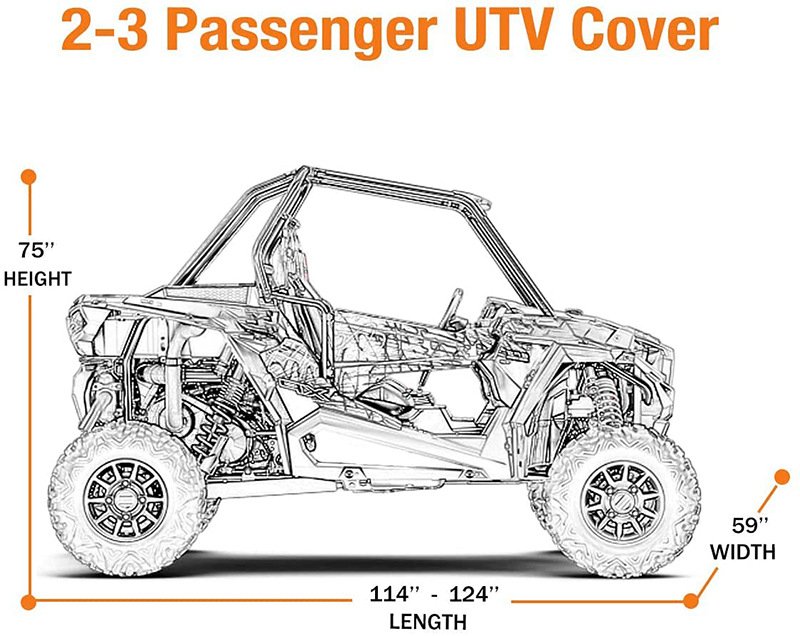 Waterproof Black Oxford UTV Cover with UV Protection New ATV Body Cover Product - Image 6