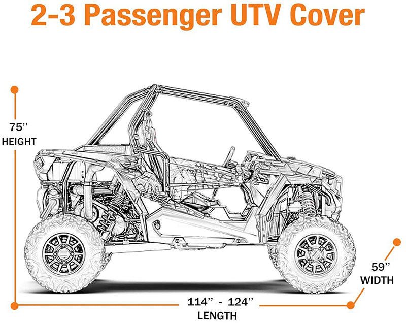 Waterproof Black Oxford UTV Body Cover with UV Protection New ATV Cover for Parts & Accessories - Image 6