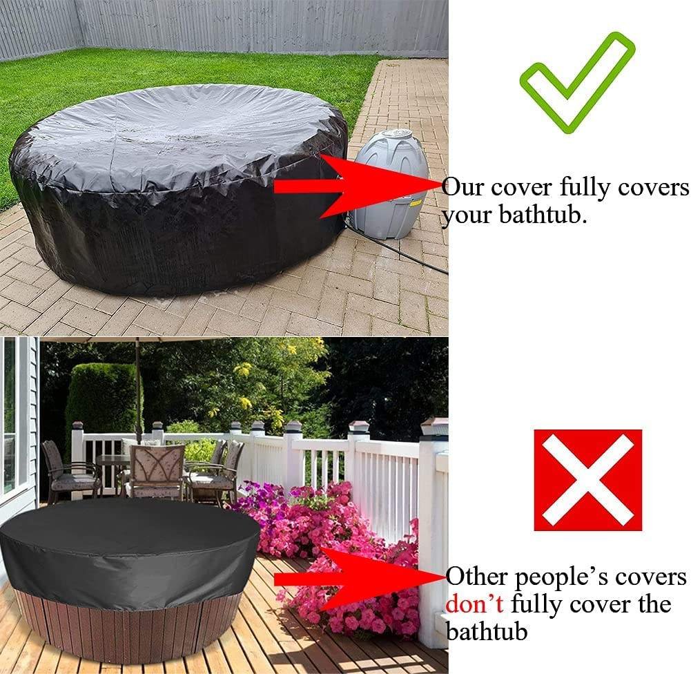 420D Heavy Duty PVC Garden Spa Hard Cover UV Resistant Waterproof Hot Tub Cover Dustproof for Outdoor Family Swimming Pool Use - Image 6