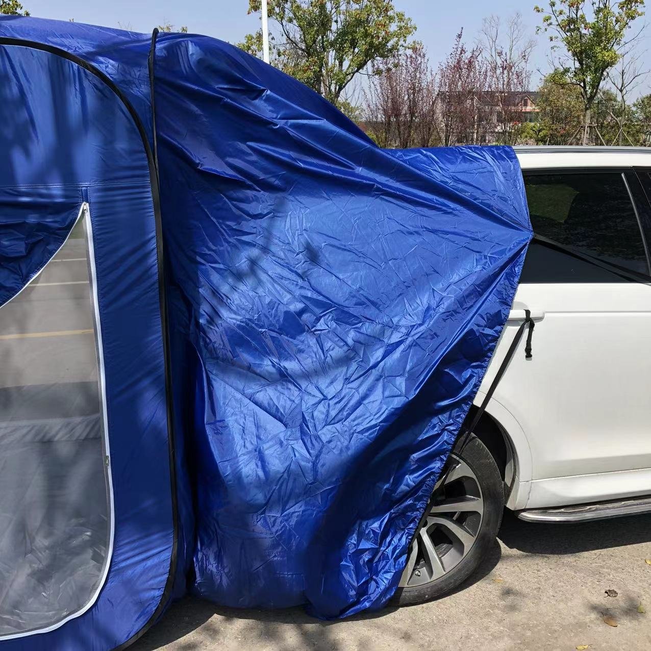 STOCK Outdoor Parking Umbrella Roof Cover Trunk Tailgate Tent Car Cover Umbrella Sun Shade Tent Camping SUV Car Rear Tent - Image 6
