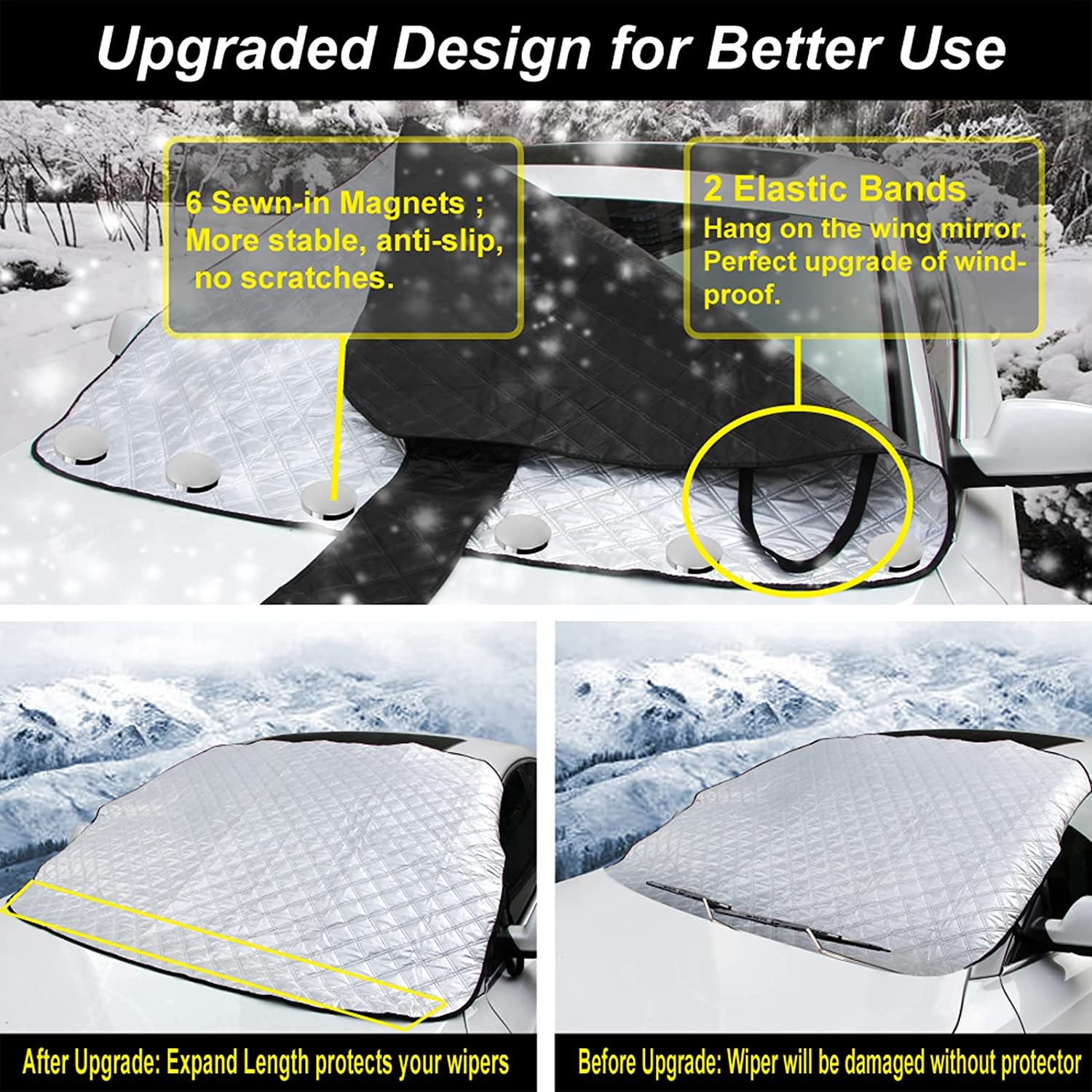 9 Magnetic Waterproof Window Cover Summer Car Windshield Snow Cover for Ice and Snow - Image 6