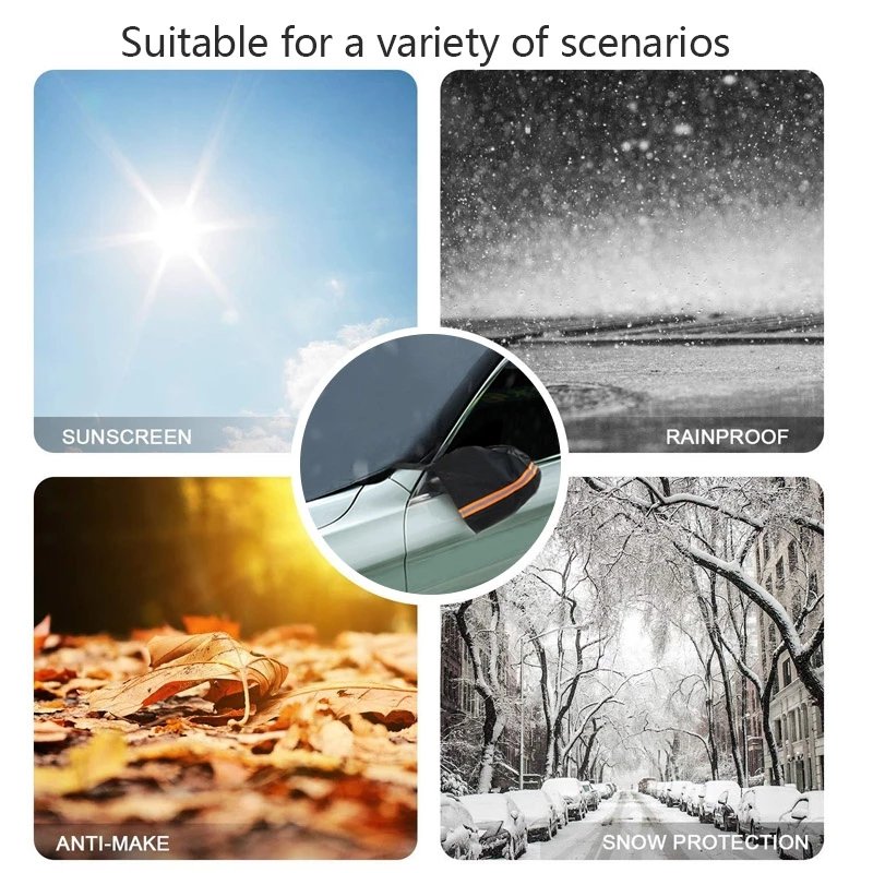 High Thick Front Car Windshield Snow Cover Heated Windscreen Snow Cover Made of Durable Aluminium - Image 6