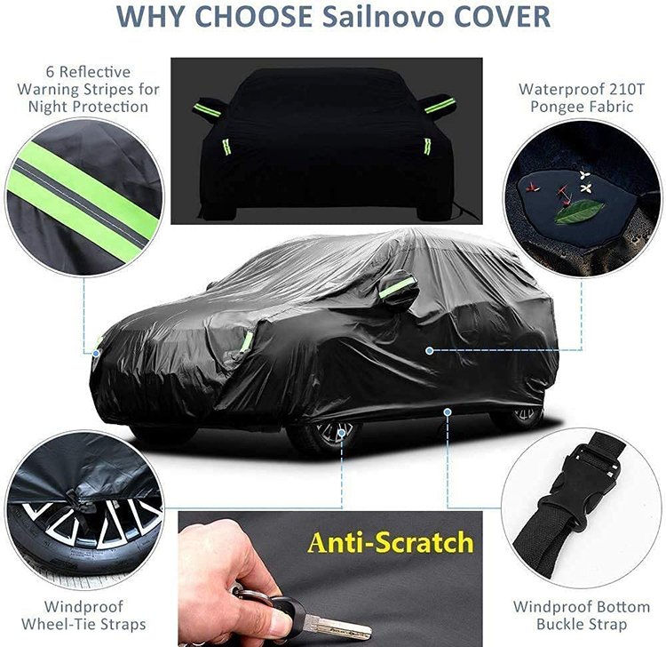210D Universal Suv Designer Car Covers amazon All Weather Resistant - Image 2