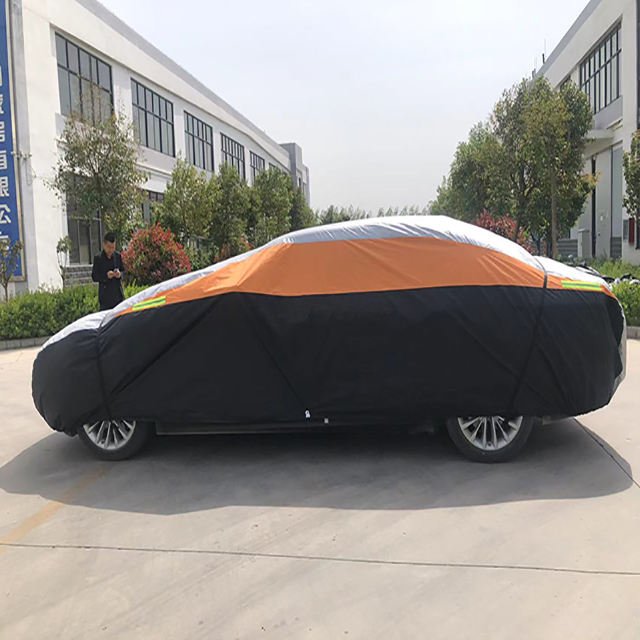 All Weather 6-Layer Car Cover Waterproof Polyester with Zipper UV Sun Rain Protection Bulk Supply - Image 2